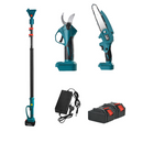 Set foarfeca de grădina si mini drujba, 2 acumulatori 48V, brat telescopic 2m