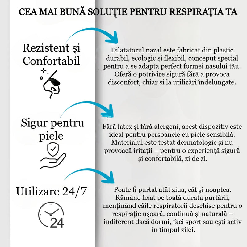 Plasturi nazali magnetici, Marimi Diferite, Pentru imbunatatirea respiratiei