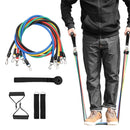 Sistem de antrenament fitness cu benzi extensibile, 11 piese