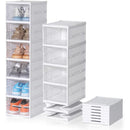 Set 6 cutii organizatoare pentru incaltaminte, pliabile cu Usa Transparenta