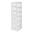 Set 6 cutii organizatoare pentru incaltaminte, pliabile cu Usa Transparenta