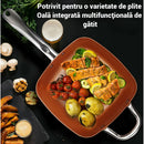 Tigaie non-aderenta, multifunctionala, patrata, friteuza