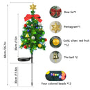 Lampa solara de Craciun LED, tip brad, multicolor