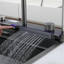 Chiuveta Bucatarie Premium Multifunctinala, Inteligenta, Display Digital, Cascada, Tocator, Spalator Pahare, Dozator Detergent, Alimentare hidroelectrica